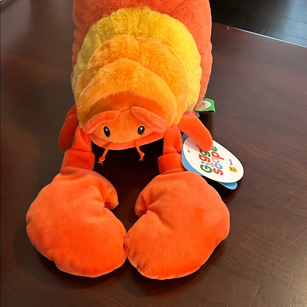 Orange and Yellow Plush Lobster Toy